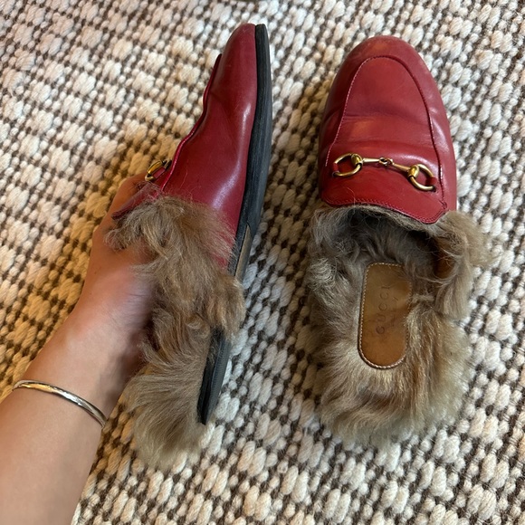 Red Gucci Princeton Loafers - Picture 4 of 6
